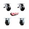 Service Caster 4 Inch Polyolefin Caster Set with Roller Bearings 4 Brake 2 Swivel Lock SCC SCC-TTL30S420-POR-2-R420-2 - alternate 6
